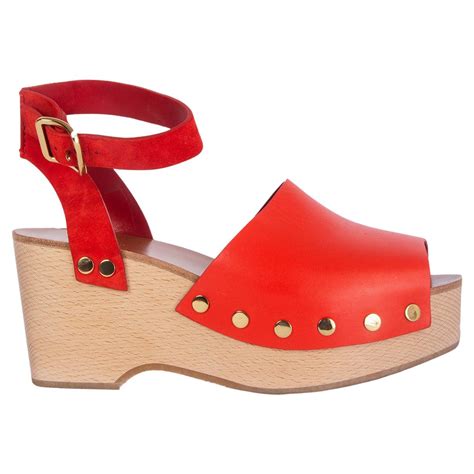 celine red sandals